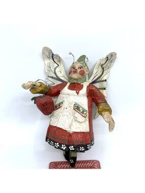 House of Hatten Cupboard Keepers Ornament Strawberry Winged Fairy Calla 1989 Vtg